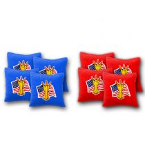"USA Flag with Bullets" Cornhole Bags - Set of 8